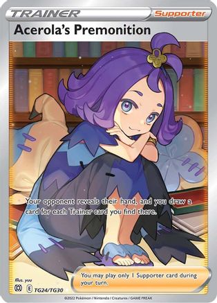 Acerola's Premonition TG24/30 - Pokemon Brilliant Stars Trainer Gallery Holofoil - Single Cards