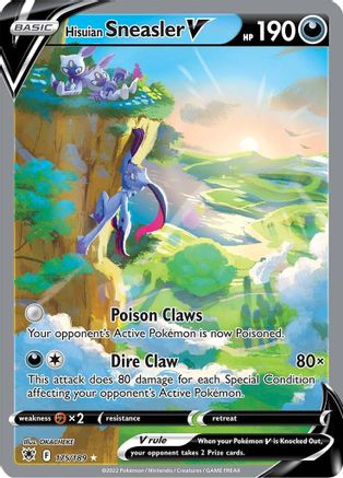Hisuian Sneasler V 175/189 - Pokemon Astral Radiance Holofoil - Single Cards