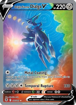 Origin Forme Dialga V 177/189 - Pokemon Astral Radiance Holofoil - Single Cards