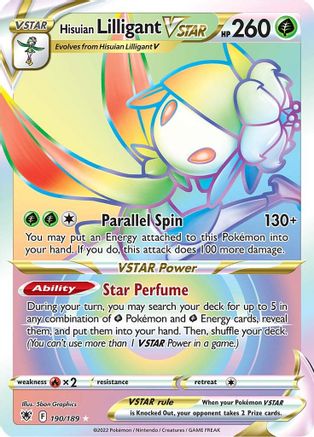 Hisuian Lilligant VSTAR 190/189 - Pokemon Astral Radiance Holofoil - Single Cards