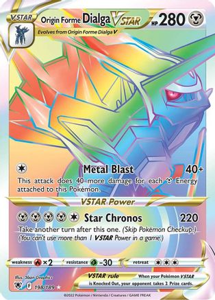 Origin Forme Dialga VSTAR 198/189 - Pokemon Astral Radiance Holofoil - Single Cards