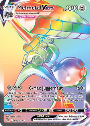 Melmetal VMAX (Secret) 80/78 - Pokemon GO Holofoil - Single Cards