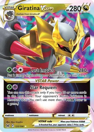 Giratina VSTAR 131/196 - SWSH11 Lost Origin Holofoil - Single Cards