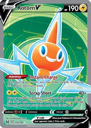 Rotom V 176/196 - Pokemon Lost Origin Holofoil - Single Cards