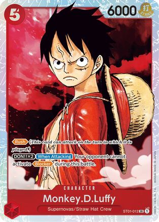 Monkey.D.Luffy (012) (ST01-012) - Starter Deck 1: Straw Hat Crew Foil - Single Cards