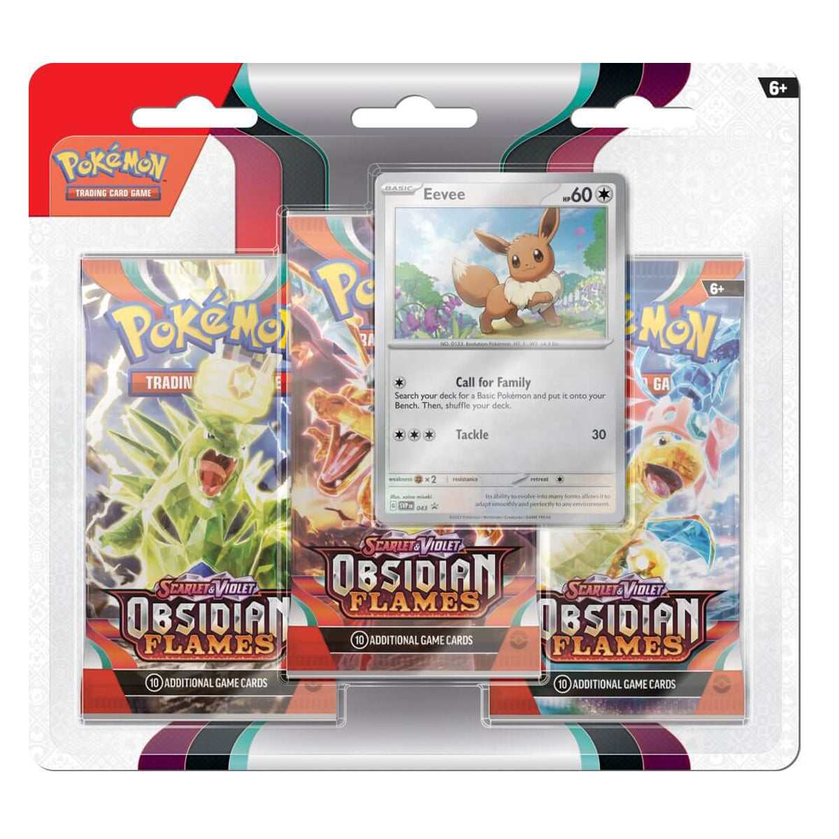 Scarlet & Violet Obsidian Flames Three Booster Blister (Pair) POKEMON TCG - Trading Card Games - 2