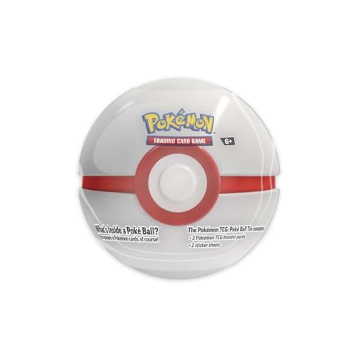Pokémon TCG: Poké Ball Tin 3-Pack Bundle 2024- Poké Ball, Premier Ball, Moon Ball. Amazon Exclusive ( Includes 9 Scarlet & Violet Booster Packs + Stickers) - 3