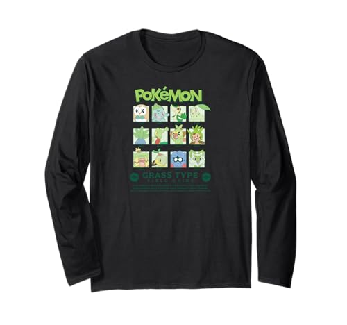 Pokémon - Grass Type Field Guide Long Sleeve T-Shirt