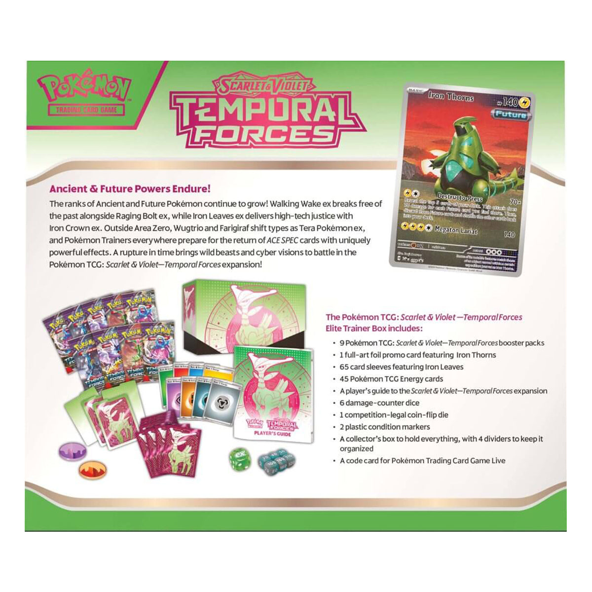 Scarlet & Violet Temporal Forces Elite Trainer Boxes (Pair) POKEMON TCG - Trading Card Games - 9
