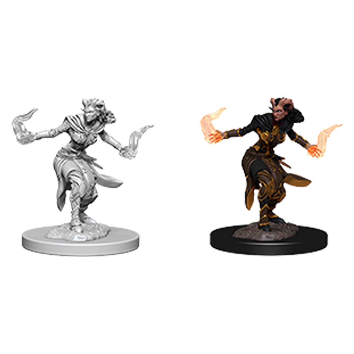 D&D Nolzurs Marvelous Unpainted Miniatures Female Tiefling Warlock - Miniatures - 3