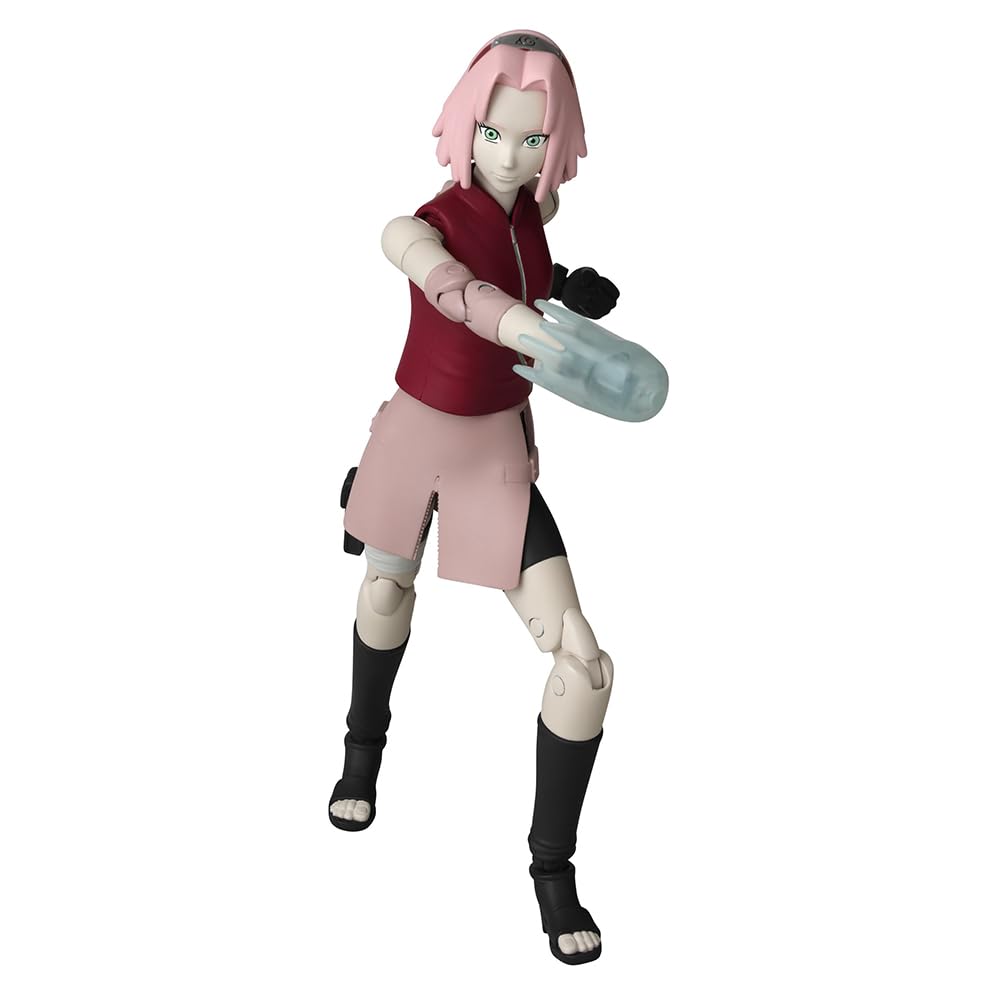 BANDAI Anime Heroes Naruto Action Figure Haruno Sakura | 17cm Figure With Extra Hands and Accessories | Shippuden Anime Action Figures for Boys and Girls - 6