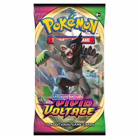 Pokemon – Vivid Voltage Single Sealed Booster Pack – Sword & Shield – Pack Artwork May Vary