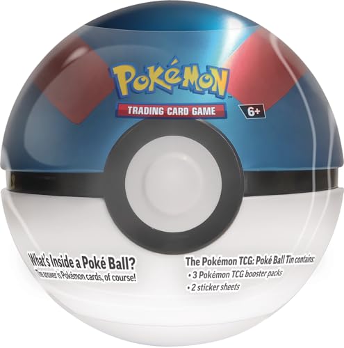 Pokémon TCG: Poké Ball Tin 3-Pack Bundle 2024- Poké Ball, Great Ball, Ultra Ball. AMAZON EXCLUSIVE (Includes 9 Scarlet & Violet Booster Packs + Stickers) - 3