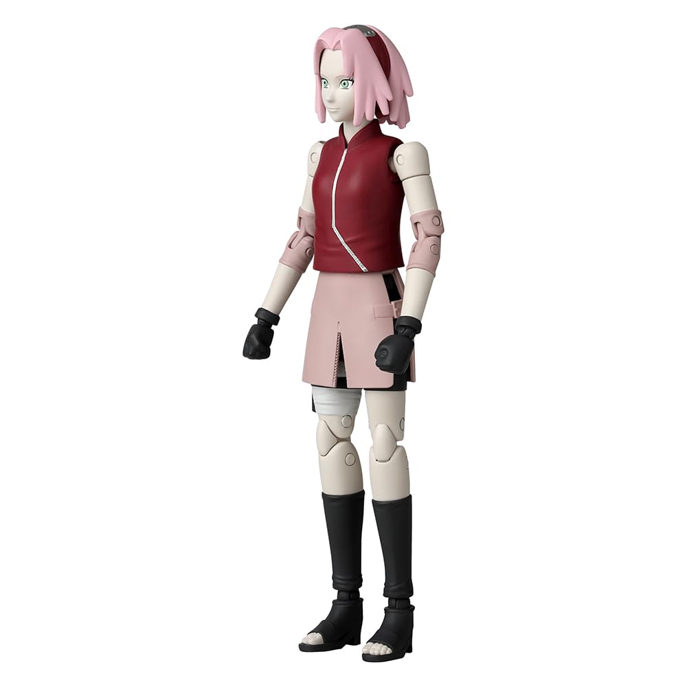 BANDAI Anime Heroes Naruto Action Figure Haruno Sakura | 17cm Figure With Extra Hands and Accessories | Shippuden Anime Action Figures for Boys and Girls - 3