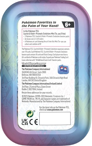 Pokémon TCG: Scarlet & Violet—Prismatic Evolutions Mini Tin – Leafeon (2 Booster Packs & 1 Coin) - 6