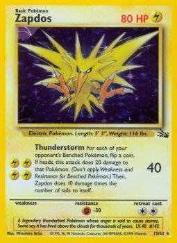 Pokemon - Zapdos (15) - Fossil - Holo