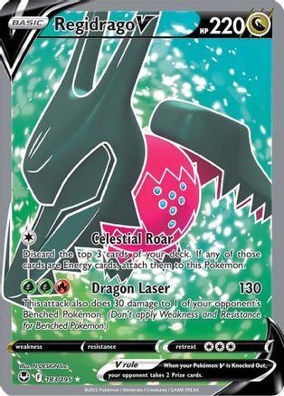 Regidrago V 183/195 - Pokemon Silver Tempest Holofoil - Single Cards