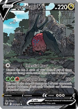 Regidrago V 184/195 - Pokemon Silver Tempest Holofoil - Single Cards