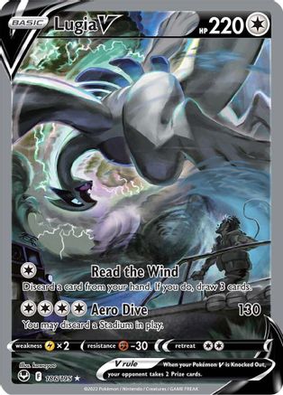 Lugia V 186/195 - Pokemon Silver Tempest Holofoil - Single Cards