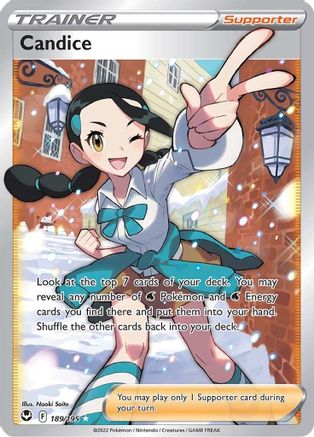 Candice 189/195 - Pokemon Silver Tempest Holofoil - Single Cards