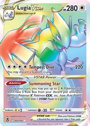Lugia VSTAR 202/195 - Pokemon Silver Tempest Holofoil - Single Cards