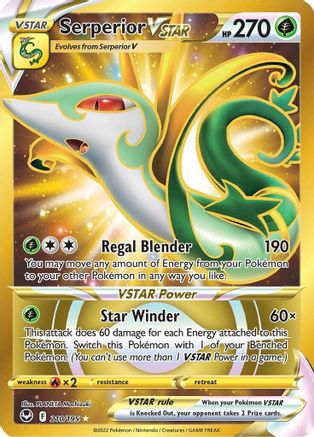 Serperior VSTAR (Secret) (210) 210/195 - SWSH12 Silver Tempest Holofoil - Single Cards