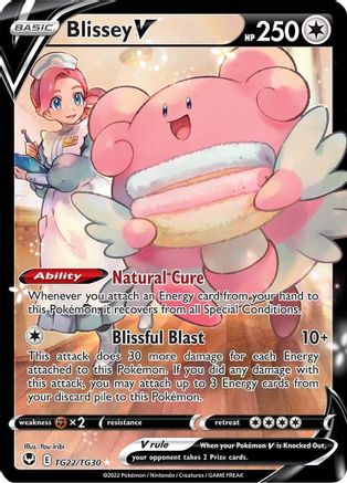 Blissey V TG22/30 - Pokemon Silver Tempest Trainer Gallery Holofoil - Single Cards