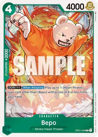 Bepo [OP01-049] One Piece - Romance Dawn - Single Cards