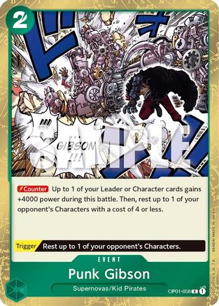 Punk Gibson [OP01-058] One Piece - Romance Dawn - Single Cards