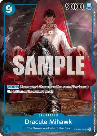 Dracule Mihawk Parallel [OP01-070] One Piece - Romance Dawn - Single Cards