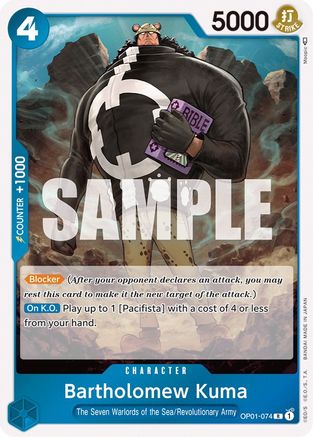 Bartholomew Kuma [OP01-074] One Piece - Romance Dawn - Single Cards