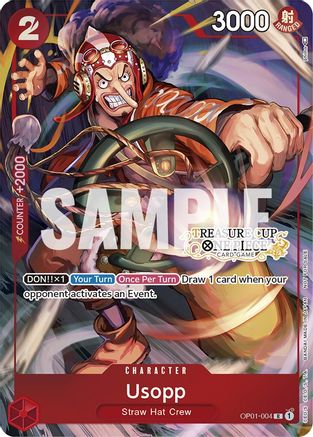 Usopp - OP01-004 (Treasure Cup) (OP01-004) - One Piece Promotion Cards - Single Cards