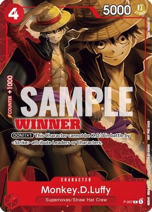 Monkey.D.Luffy - P-007 (Winner Pack Vol. 1) (P-007) [OP-PR] - Single Cards