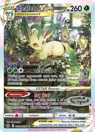 Leafeon VSTAR GG35/70 - Crown Zenith Galarian Gallery Holofoil - Single Cards