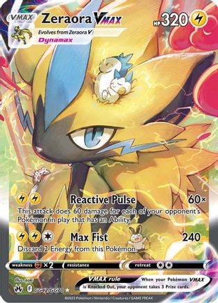 Zeraora VMAX GG42/70 - Crown Zenith Galarian Gallery Holofoil - Single Cards