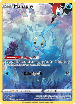 Manaphy GG06/70 - Crown Zenith Galarian Gallery Holofoil - Single Cards