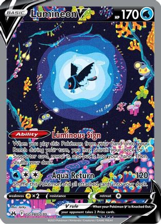 Lumineon V GG39/70 - Crown Zenith Galarian Gallery Holofoil - Single Cards