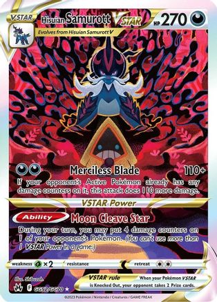 Hisuian Samurott VSTAR GG52/70 - Crown Zenith Galarian Gallery Holofoil - Single Cards