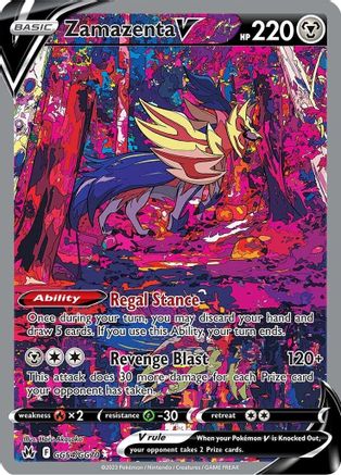 Zamazenta V GG54/70 - Crown Zenith Galarian Gallery Holofoil - Single Cards