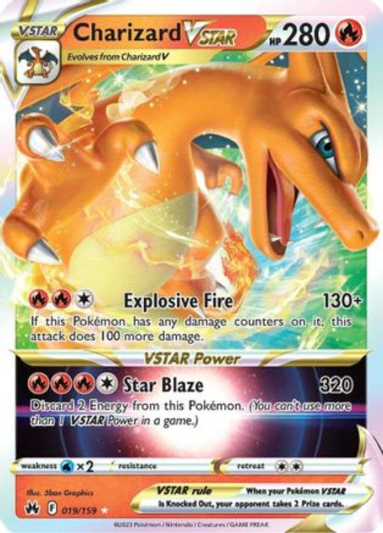 Charizard VSTAR 19/159 - Crown Zenith Holofoil - Single Cards