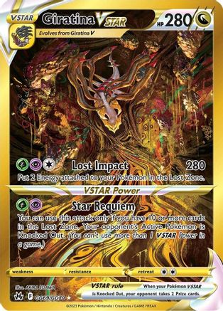 Giratina VSTAR (Secret) GG69/70 - Crown Zenith Galarian Gallery Holofoil - Single Cards