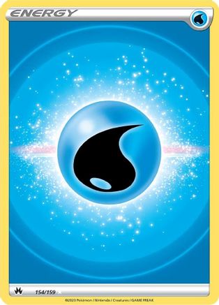 Water Energy (Texture Full Art) 154/159 - Crown Zenith Holofoil - Single Cards