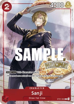 Sanji (Online Regional 2023) [Participant] (ST01-004) - One Piece Promotion Cards - Single Cards