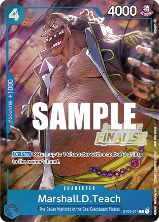 Marshall.D.Teach (Online Regional 2023) [Finalist] (ST03-014) - One Piece Promotion Cards - Single Cards