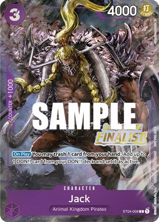 Jack (Online Regional 2023) [Finalist] (ST04-008) - One Piece Promotion Cards - Single Cards