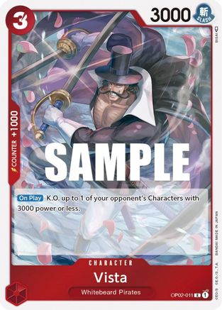 Vista [OP02-011] One Piece - Paramount War - Single Cards
