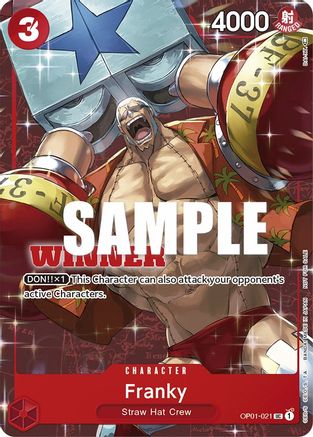 Franky (Tournament Pack Vol. 2) [Winner] (OP01-021) - One Piece Promotion Cards - Single Cards