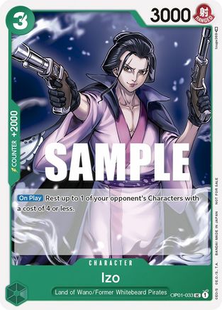 Izo (Tournament Pack Vol. 2) (OP01-033) - One Piece Promotion Cards - Single Cards