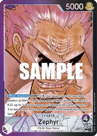 Zephyr (Alternate Art) [OP02-072] One Piece - Paramount War - Single Cards