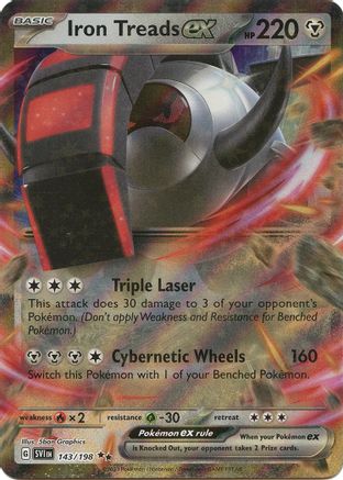 Iron Treads ex - 143/198 (143) [SV1] Pokemon SV01: Scarlet & Violet Base Set - Single Cards